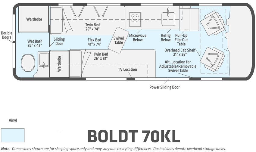 Winnebago Boldt 70KL Floorplan